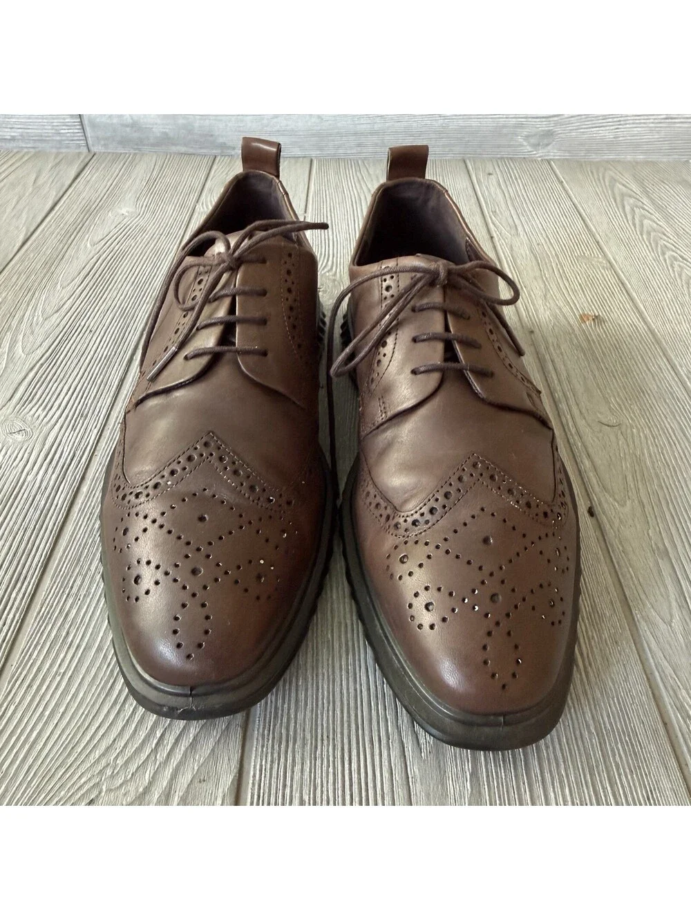 Ecco Men’s ST.1 Hybrid Cap Toe Derby Oxfords Shoes  Leather Brown 44 / US 10.5
